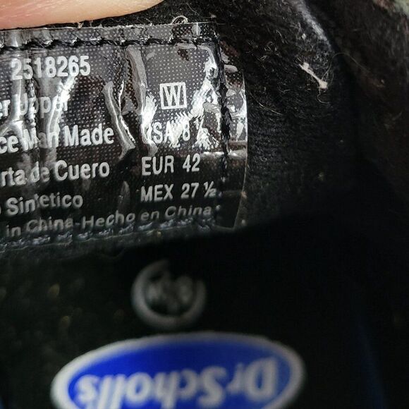 Dr. Scholl's Leather Sz 8 1/2 W Work Shoes Men's Paul Black Slip & Oil Resistant - Picture 12 of 15